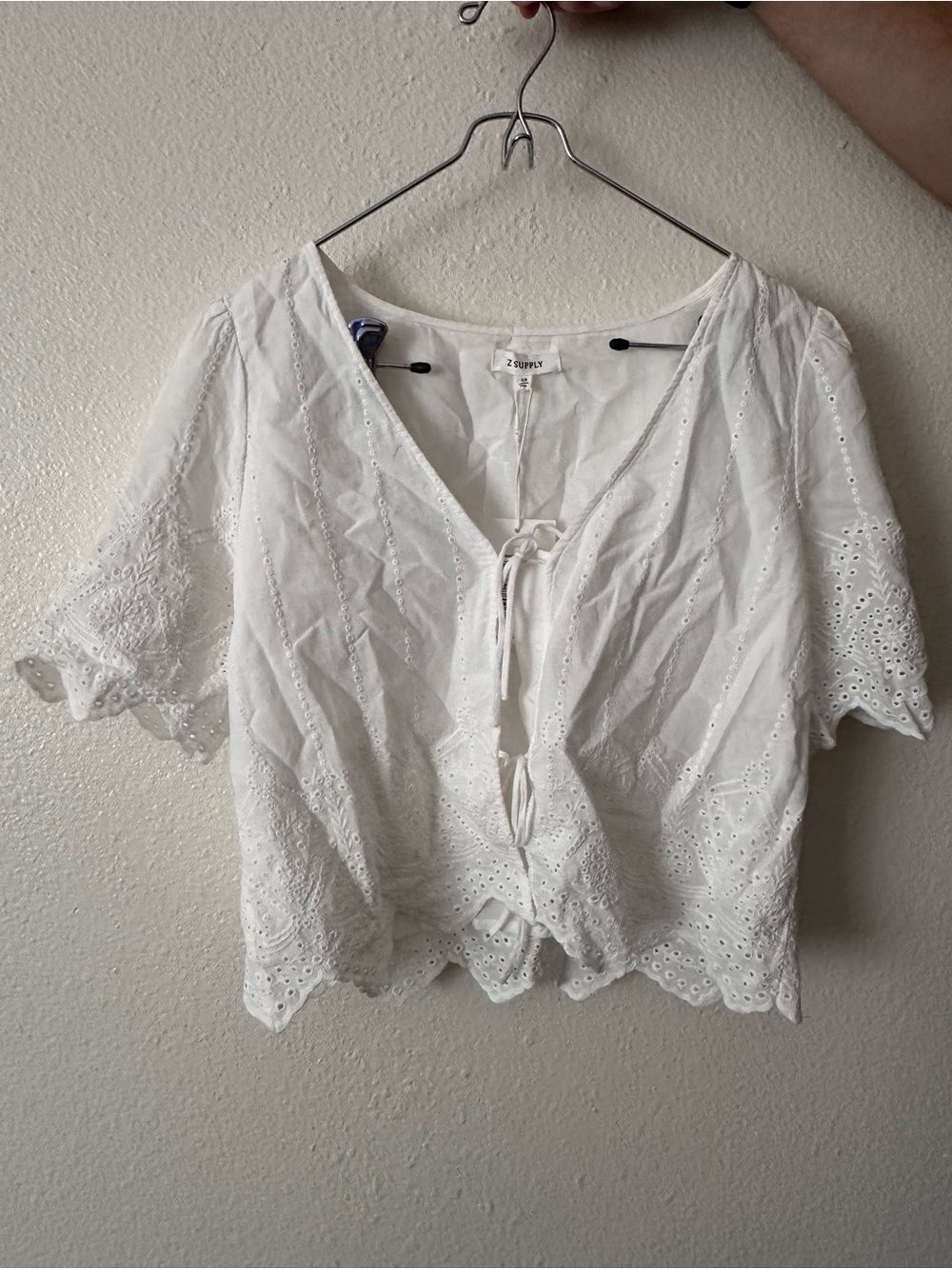 Z supply Oceanside embroidered top